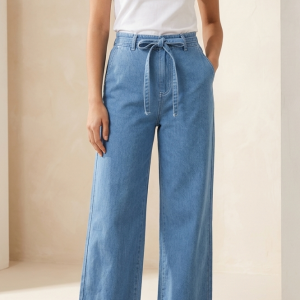 Light Blue- প্রিমিয়াম ও স্টাইলিশ লেডিস ডেনিম প্লাজো প্যান্ট